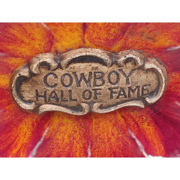 Treasure Craft USA Cowboy Hall of Fame Fire Flame Red Orange Trinket Ring Dish - Picture 5 of 12